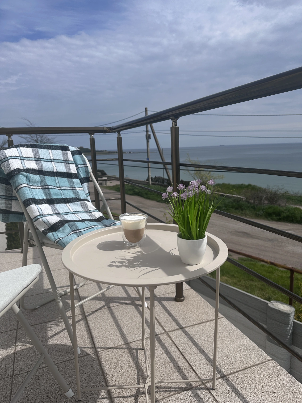 Morning on the SeaLine balcony overlooking the sea